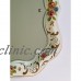 Mid Century Hollywood Regency Hand Painted Tole Tray Floral Motif Mirror   223087825458